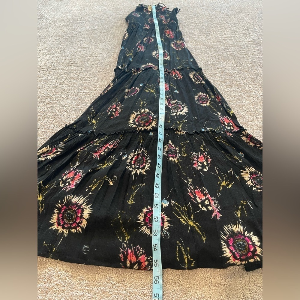 Intimately Free People Garden Party Black Floral Maxi Dress, Sleeveless, Small - Picture 9 of 15